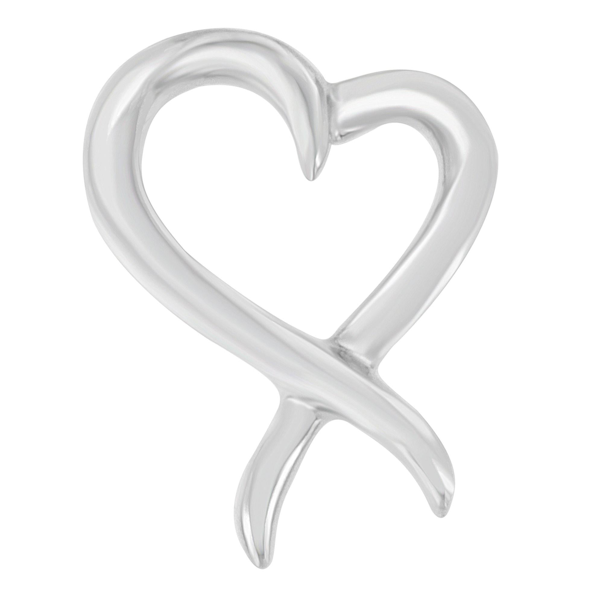 .925 Sterling Silver Open Heart-Shaped Awareness Ribbon Pendant Necklace - Friggin Jewelry