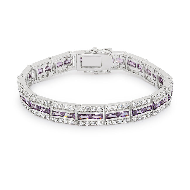 Playful Form Heritage Edit Balboa Purple Cubic Zirconia Bracelet - Friggin Jewelry Fashion