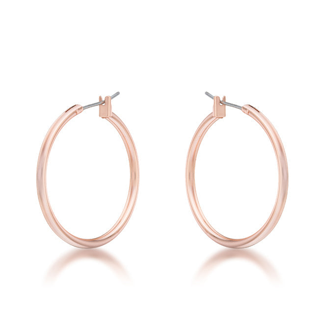 Essential Icon Classic Series Small Rosegold Hoop Earrings - Friggin Jewelry Fashion