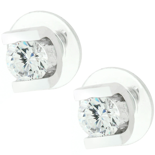 Velvet Heroine Bold Line Brilliant Set Cubic Zirconia Earrings - Friggin Jewelry Fashion