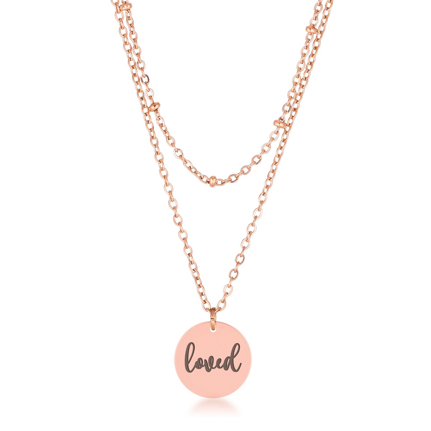 Radiant Spark Desired Edit Delicate Rose Gold Plated loved Necklace - Friggin Jewelry Fashion