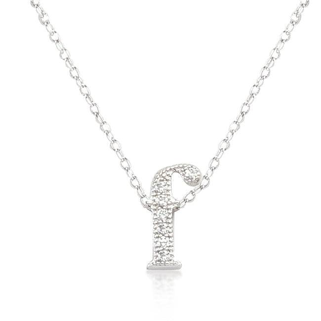 Confident Whisper Signature Edit Micro-Pave Initial F Pendant - Friggin Jewelry Fashion