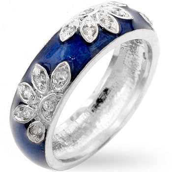 Playful Drama Studio Line Enamel Cubic Zirconia Leaf Ring - Friggin Jewelry Fashion
