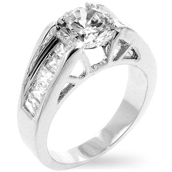 Fresh Spark Signature Icon Timeless Clear Engagement Ring - Friggin Jewelry Fashion