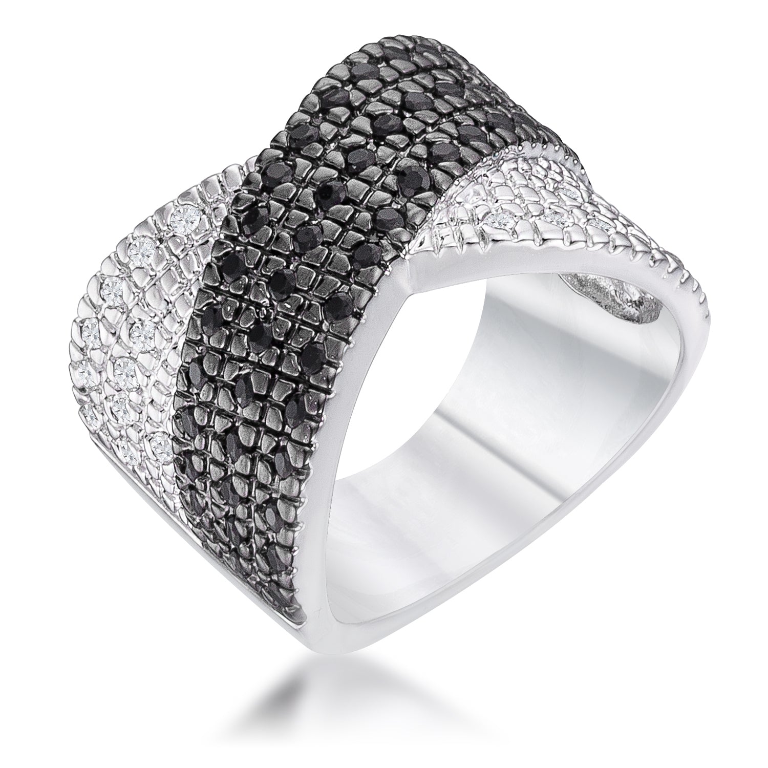 Studio Edge Signature Edit Cross Pattern Cocktail Ring - Friggin Jewelry Fashion