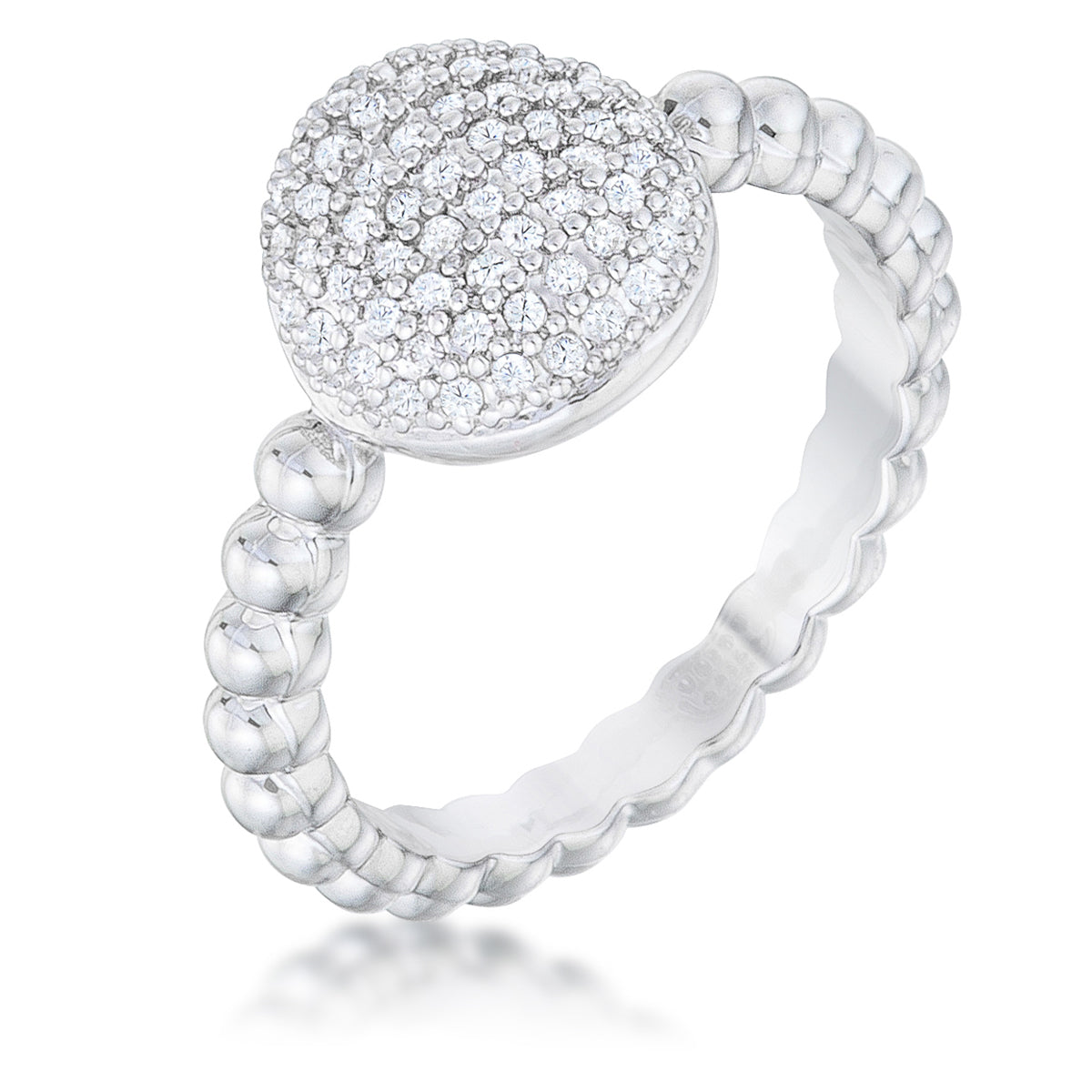 Velvet Heroine Modern Edit Stunning CZ Rhodium Ring - Friggin Jewelry Fashion
