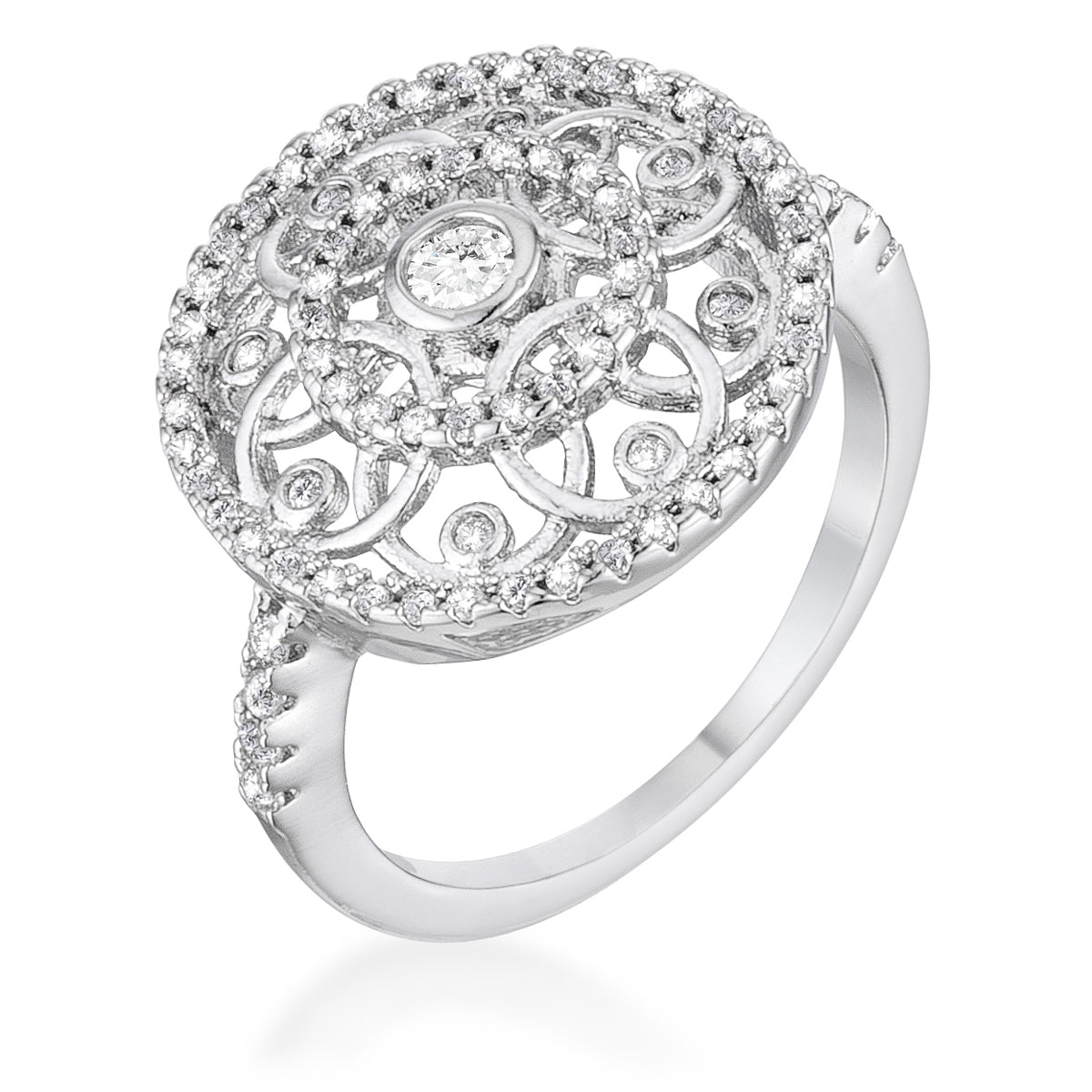 Modern Spark Heritage Edit .5 Ct Interlocking Circles Ring with CZ - Friggin Jewelry Fashion