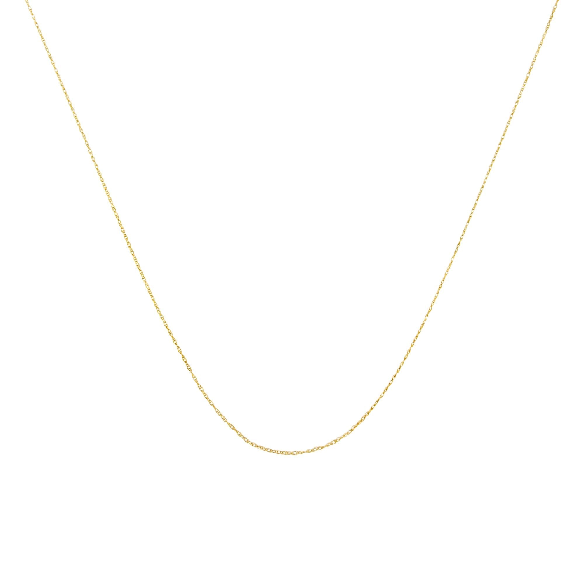 10K Gold 0.5 mm Slender & Dainty Fine Rope Chain Necklace - Friggin Jewelry