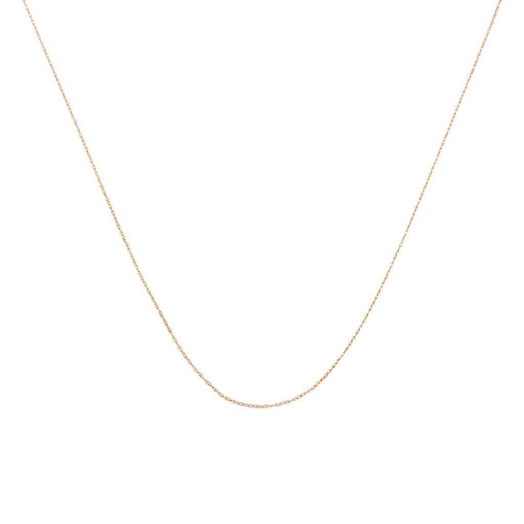 10K Gold 0.5 mm Slender & Dainty Fine Rope Chain Necklace - Friggin Jewelry