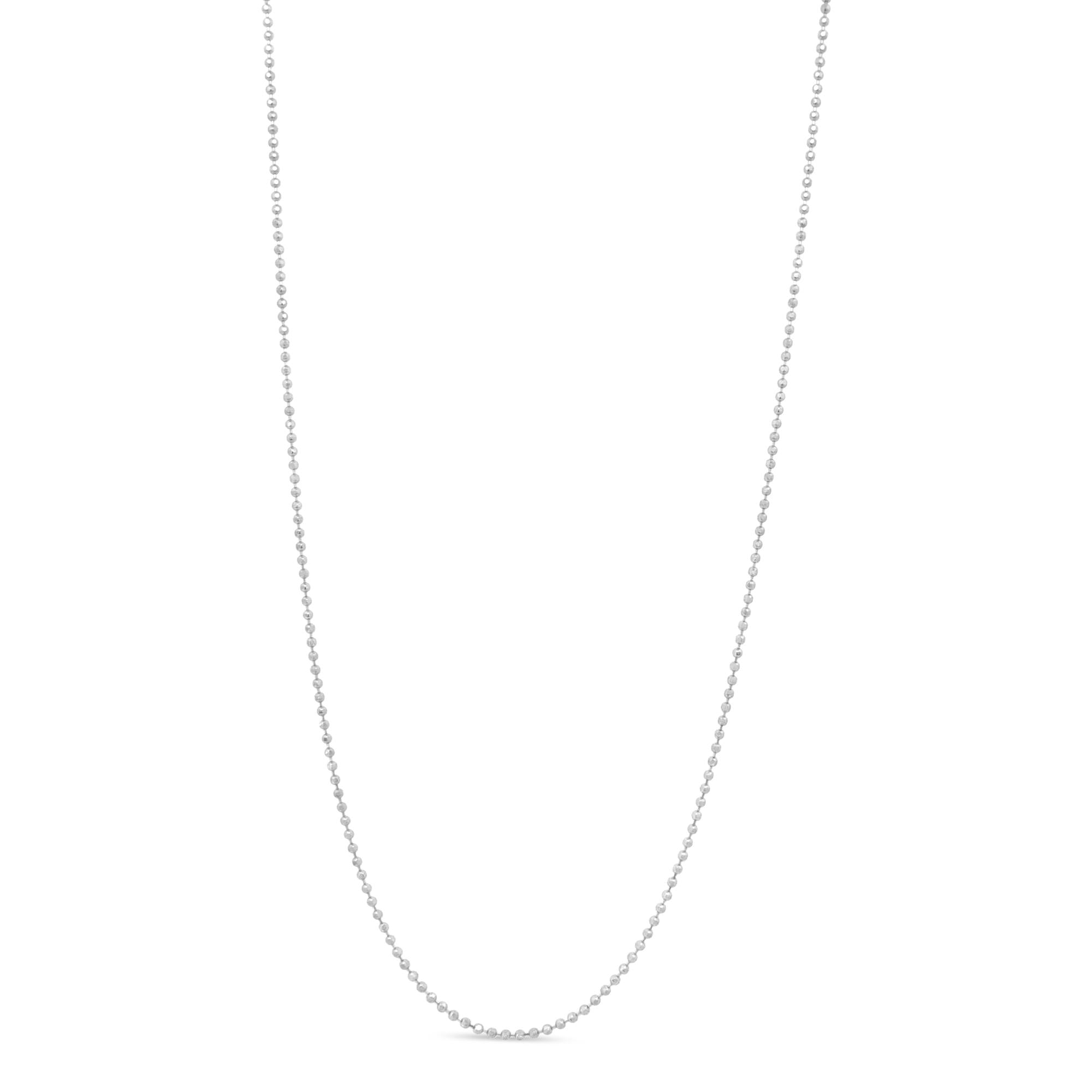 .925 Sterling Silver 0.7mm Slim and Dainty Unisex 18" Inch Ball Bead Chain Necklace - Friggin Jewelry