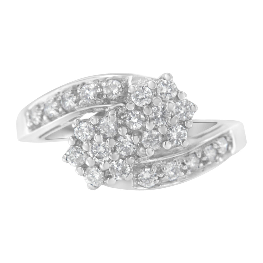 Anello a fascia con diamanti in oro bianco 14 carati (7/8 carati, colore HI, purezza I1-I2) - Friggin Jewelry