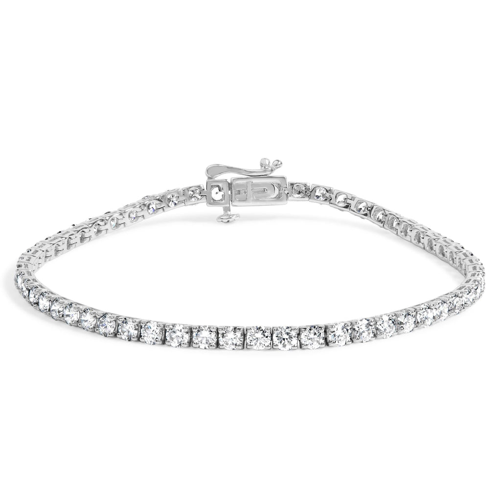 Pulsera de tenis de oro de 14 quilates con diamantes cultivados en laboratorio de 5,0 quilates (color FG, claridad VS1-VS2) - 7,25 pulgadas - Friggin Jewelry