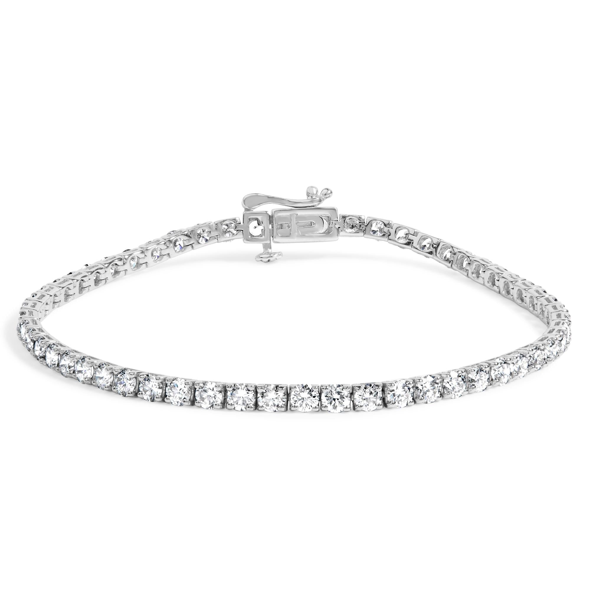 14K Gold 5.0 Cttw Lab Grown Diamond Tennis Bracelet (F-G Color, VS1-VS2 Clarity) - 7.25" Inches - Friggin Jewelry