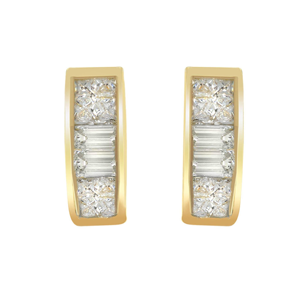 14k Yellow Gold 1/4ct TDW Diamond Earrings (H-I, SI1-SI2) - Friggin Jewelry
