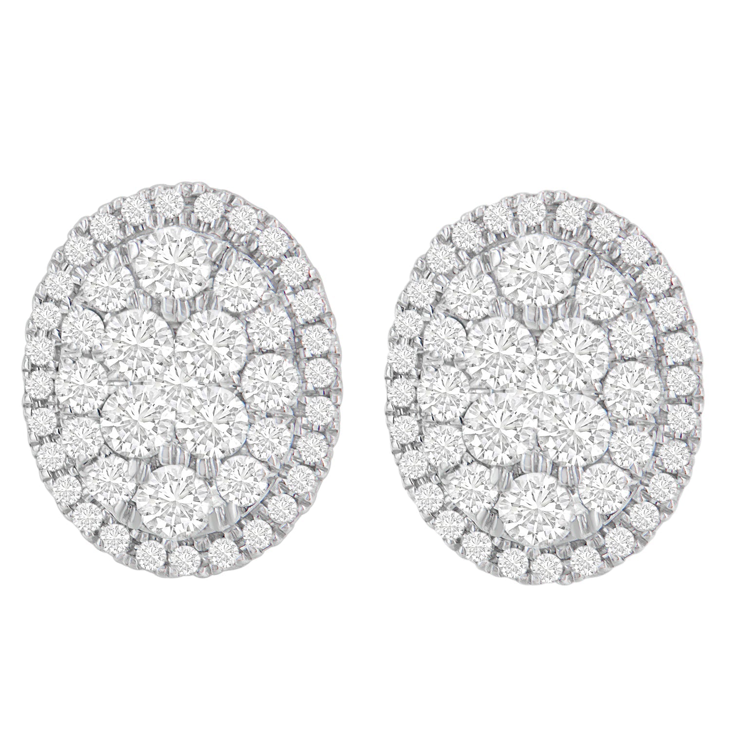 14K Yellow Gold 1 3/4 cttw Round Cut Diamond Earrings (H-I, I1-I2) - Friggin Jewelry