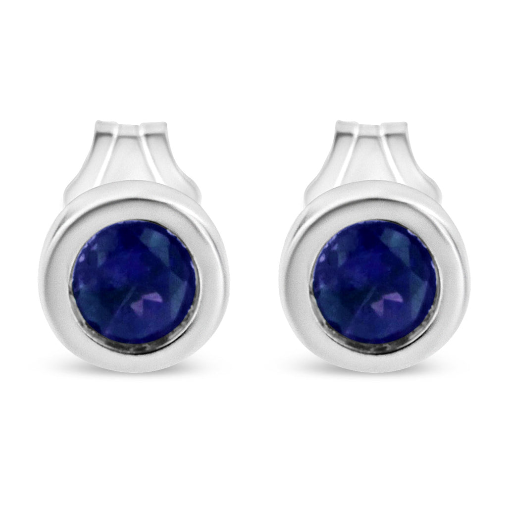 Orecchini a perno con pietra preziosa creata da 3,5 mm incastonata in argento sterling 925 - Friggin Jewelry