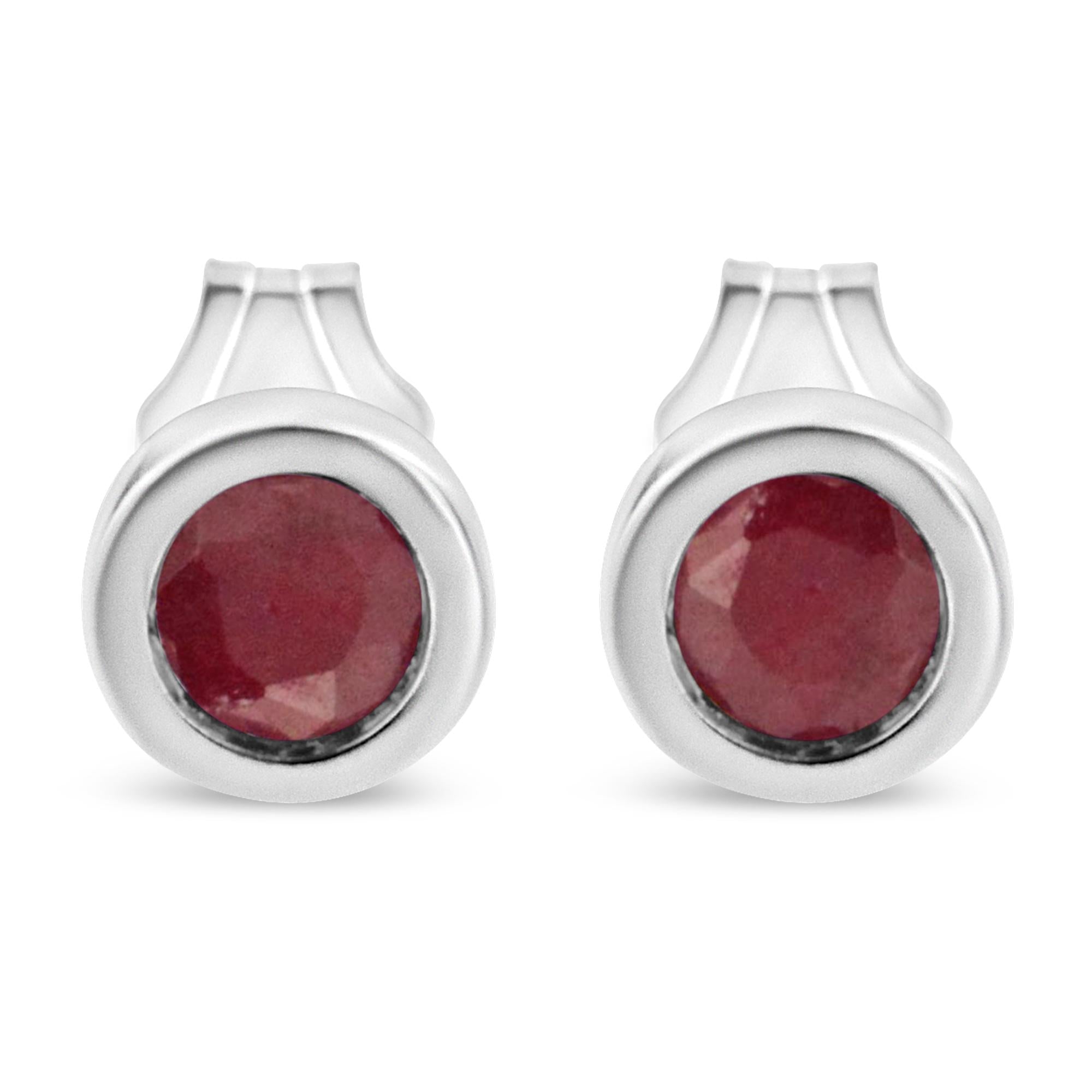 Orecchini a perno con pietra preziosa creata da 3,5 mm incastonata in argento sterling 925 - Friggin Jewelry