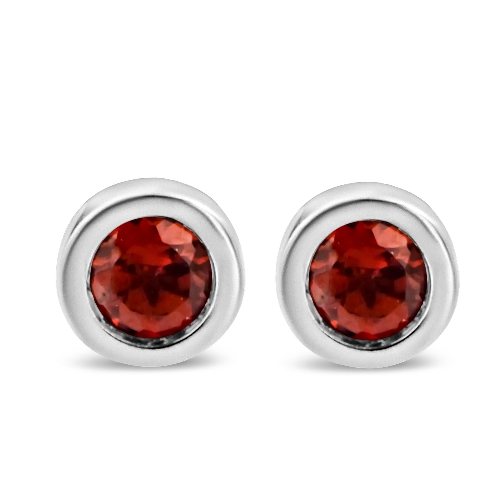 Orecchini a perno con pietra preziosa creata da 3,5 mm incastonata in argento sterling 925 - Friggin Jewelry