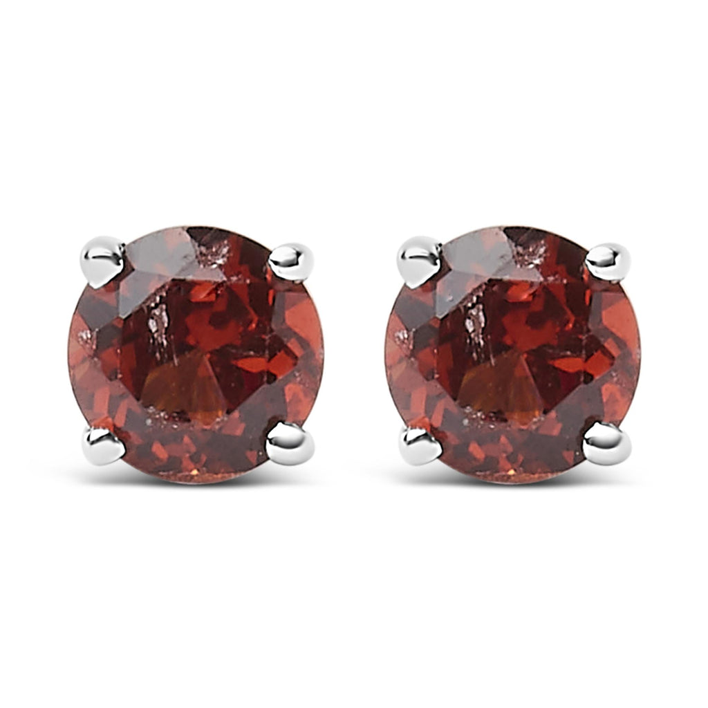 Pendientes solitarios de plata de ley 925 de 3,5 mm con piedra de nacimiento (selección de piedra preciosa) - Friggin Jewelry
