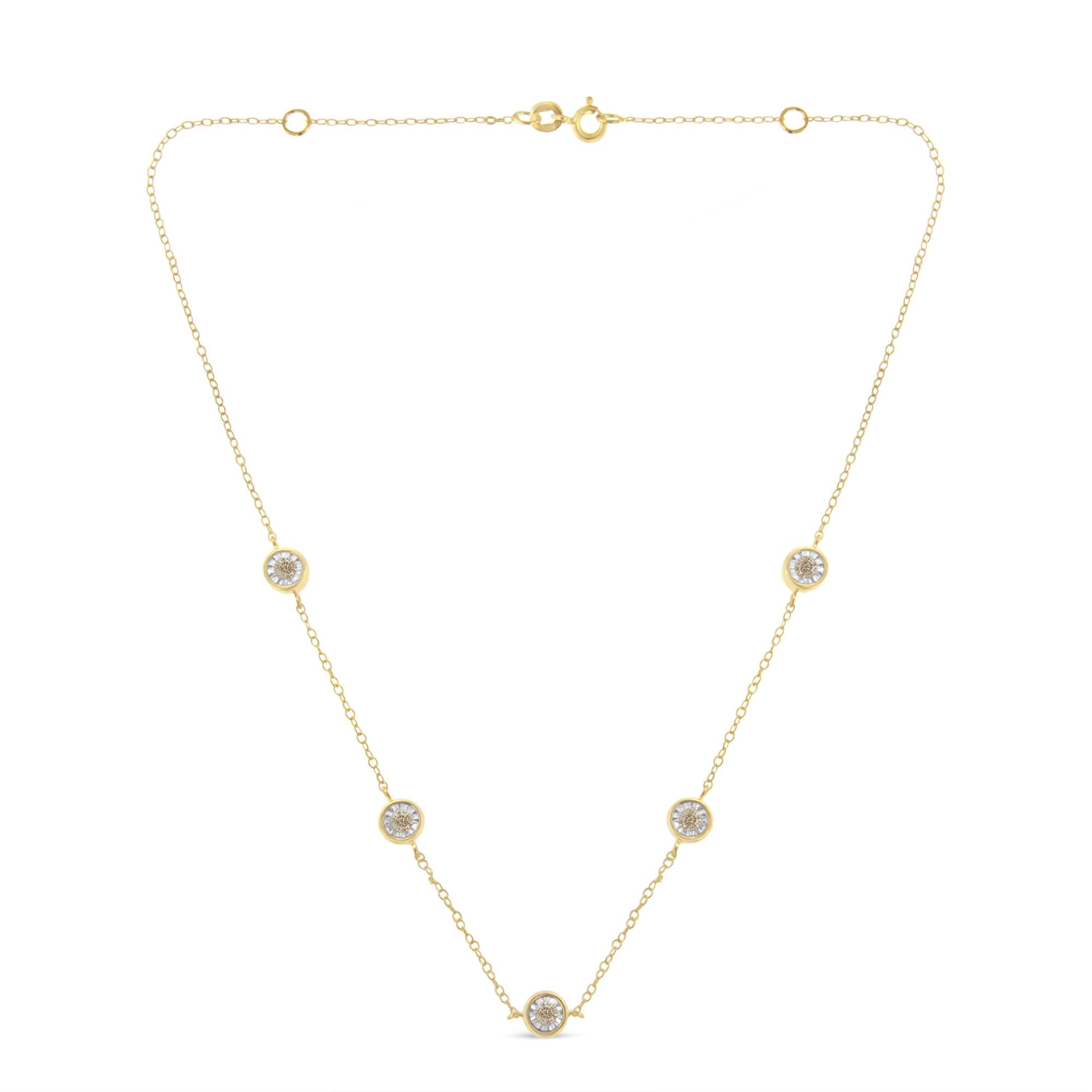 Collar de diamantes en plata de ley (1/2 ct, color KL, claridad I2-I3) - Friggin Jewelry