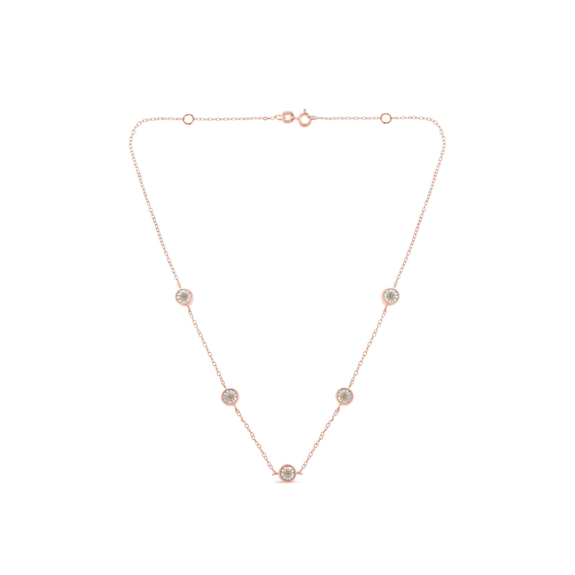 Collar de diamantes en plata de ley (1/2 ct, color KL, claridad I2-I3) - Friggin Jewelry