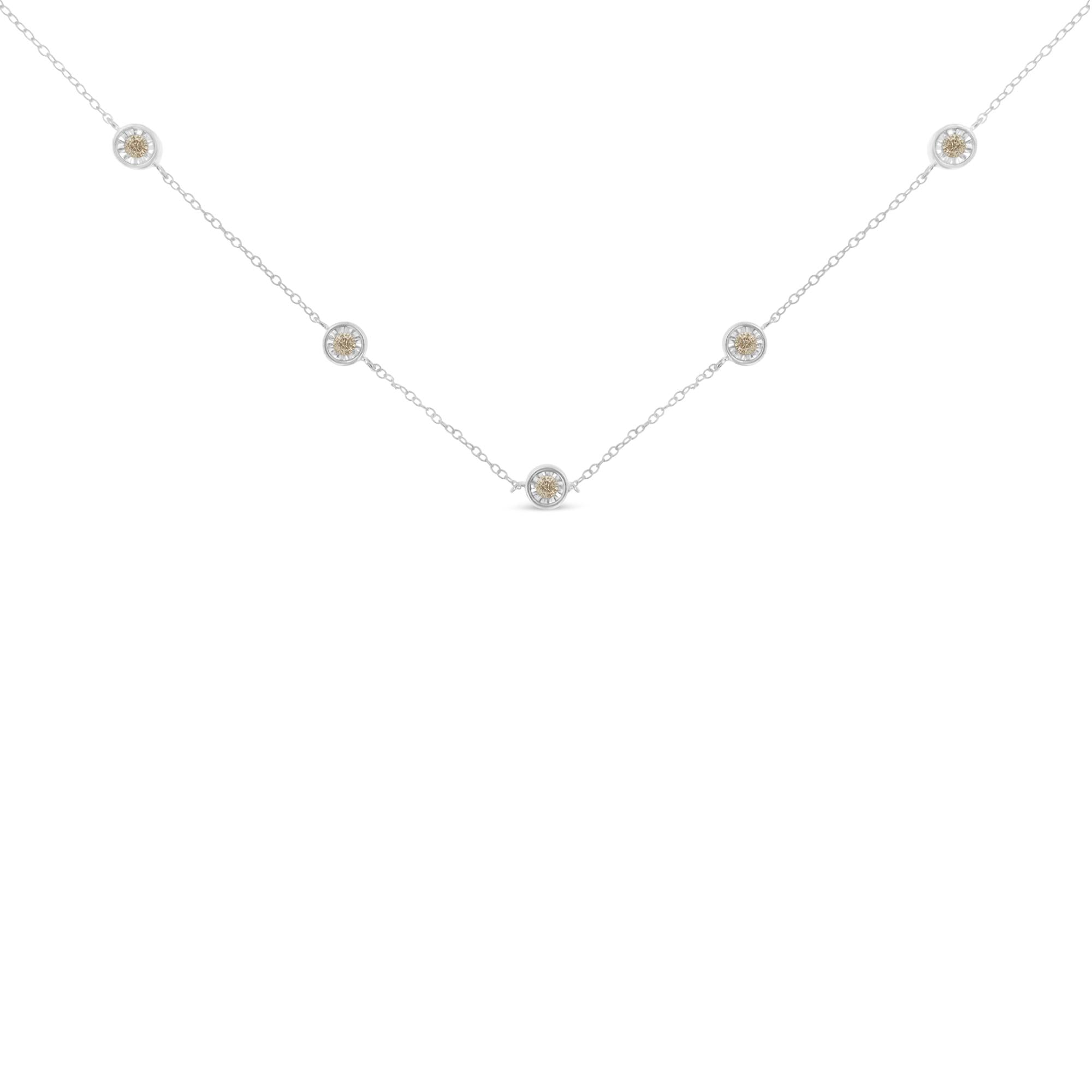 Collar de diamantes en plata de ley (1/2 ct, color IJ, claridad I1-I2) - Friggin Jewelry