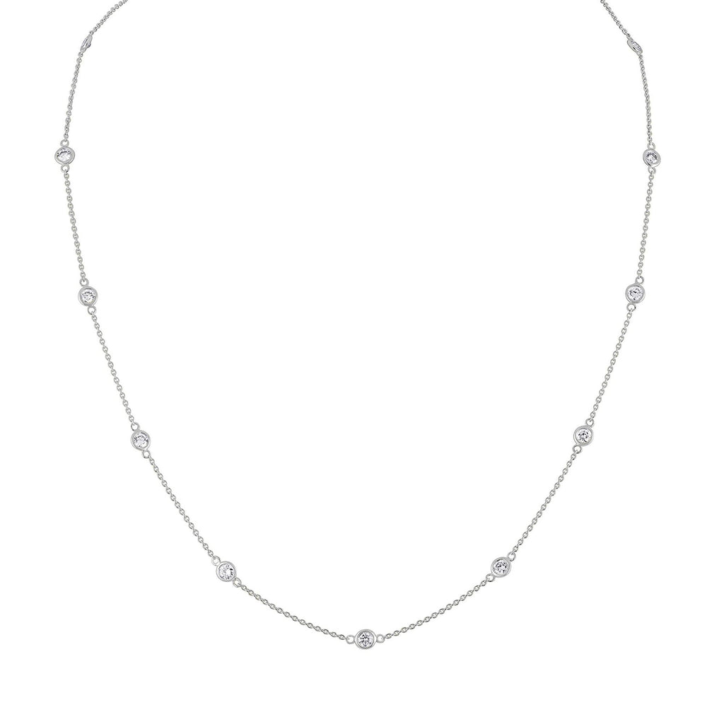 Collar de diamantes en oro de 14 quilates (1 1/10 cttw, color HI, claridad VS2-SI1) - Friggin Jewelry