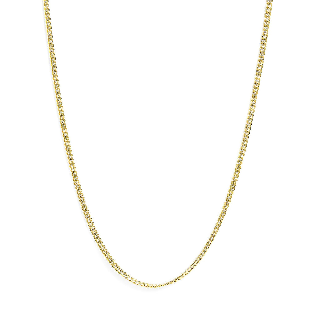 Collar de cadena cubana Miami de oro amarillo semisólido de 14 quilates de 4,5 mm - Cadena unisex - Friggin Jewelry