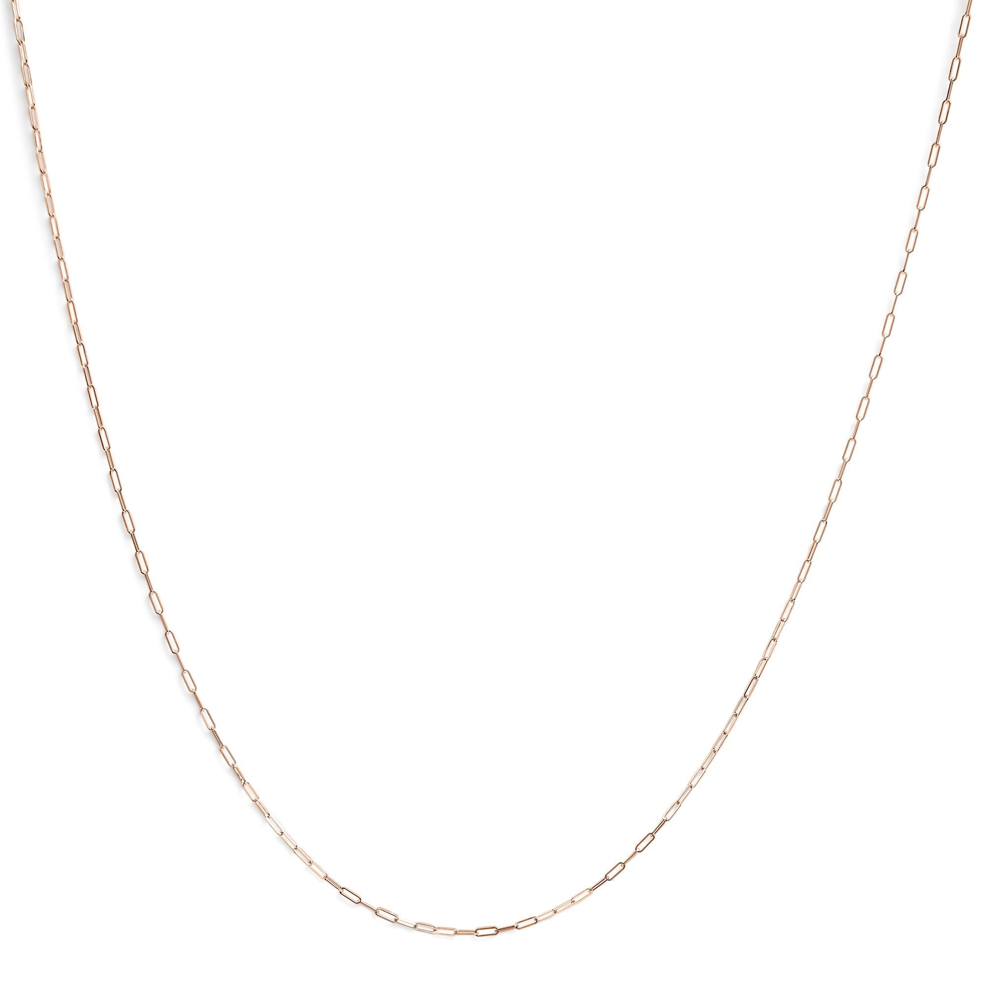 Unisex Solid 14K Gold 1.5mm Paperclip Chain Necklace - Choice of Length and Metal Color - Friggin Jewelry
