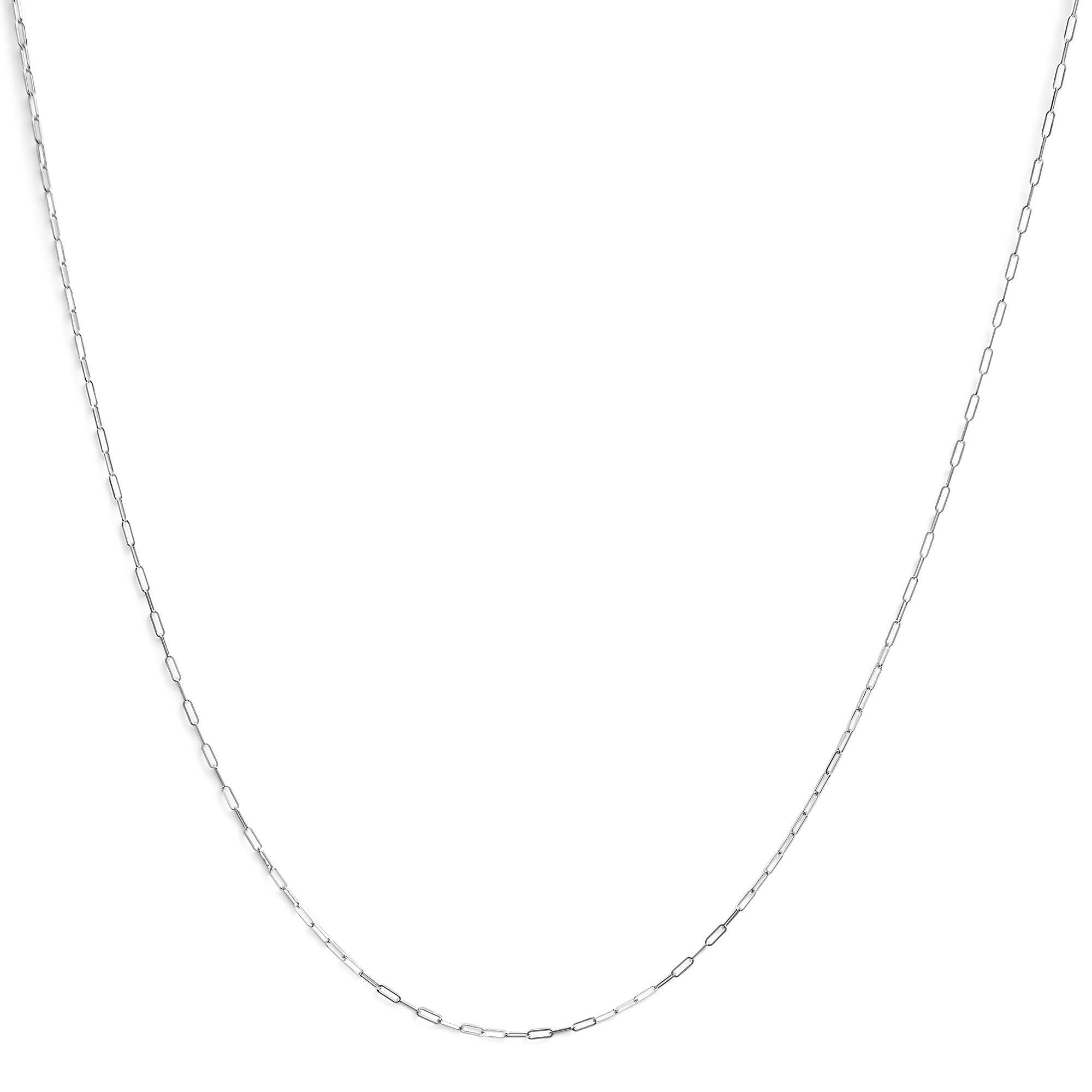 Collana unisex con catena a graffetta da 1,5 mm in oro massiccio 14 carati - Scelta di lunghezza e colore del metallo - Friggin Jewelry