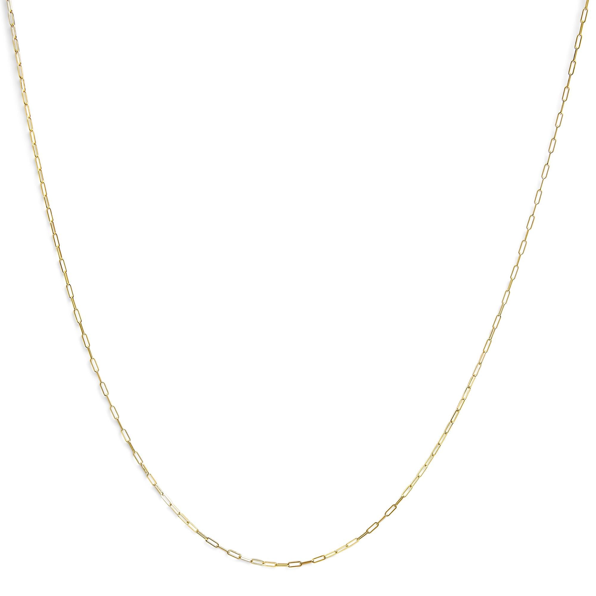 Collana unisex con catena a graffetta da 1,5 mm in oro massiccio 14 carati - Scelta di lunghezza e colore del metallo - Friggin Jewelry