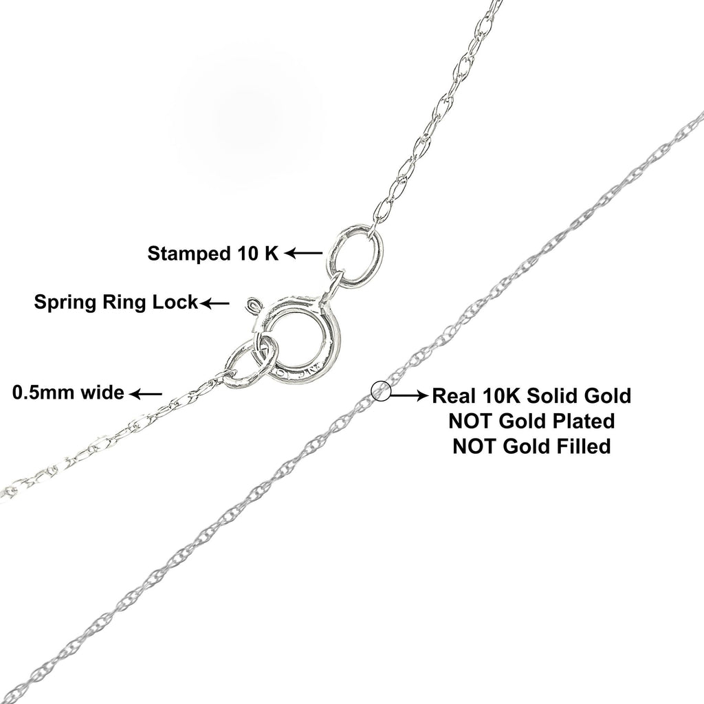10K Gold 0.5 mm Slender & Dainty Fine Rope Chain Necklace - Friggin Jewelry