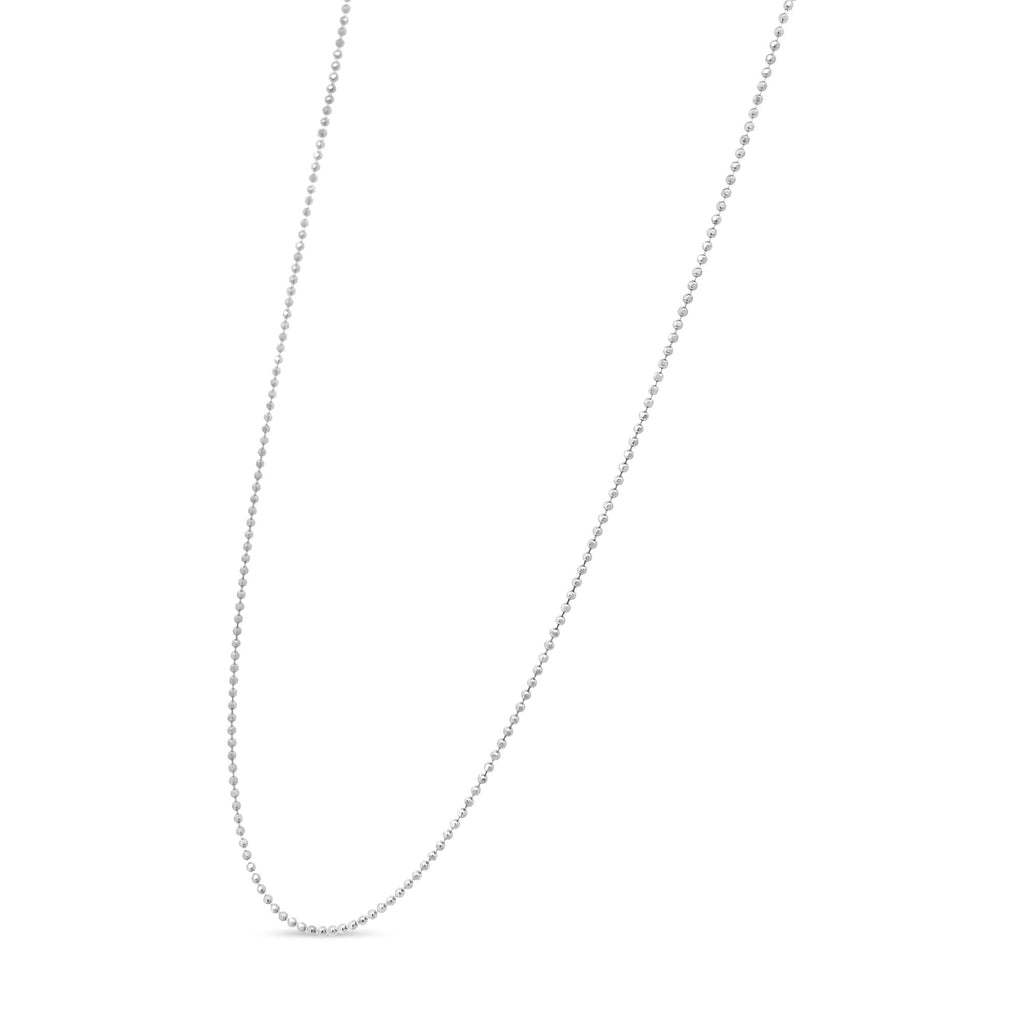 .925 Sterling Silver 0.7mm Slim and Dainty Unisex 18" Inch Ball Bead Chain Necklace - Friggin Jewelry