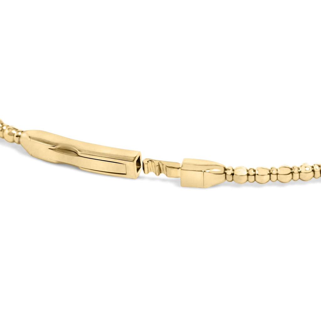 Bracciale rigido in oro bianco 14 carati con diamanti da 1/2 carati, stile quadrifoglio (colore GH, purezza SI1-SI2) - 7,75 pollici - Friggin Jewelry