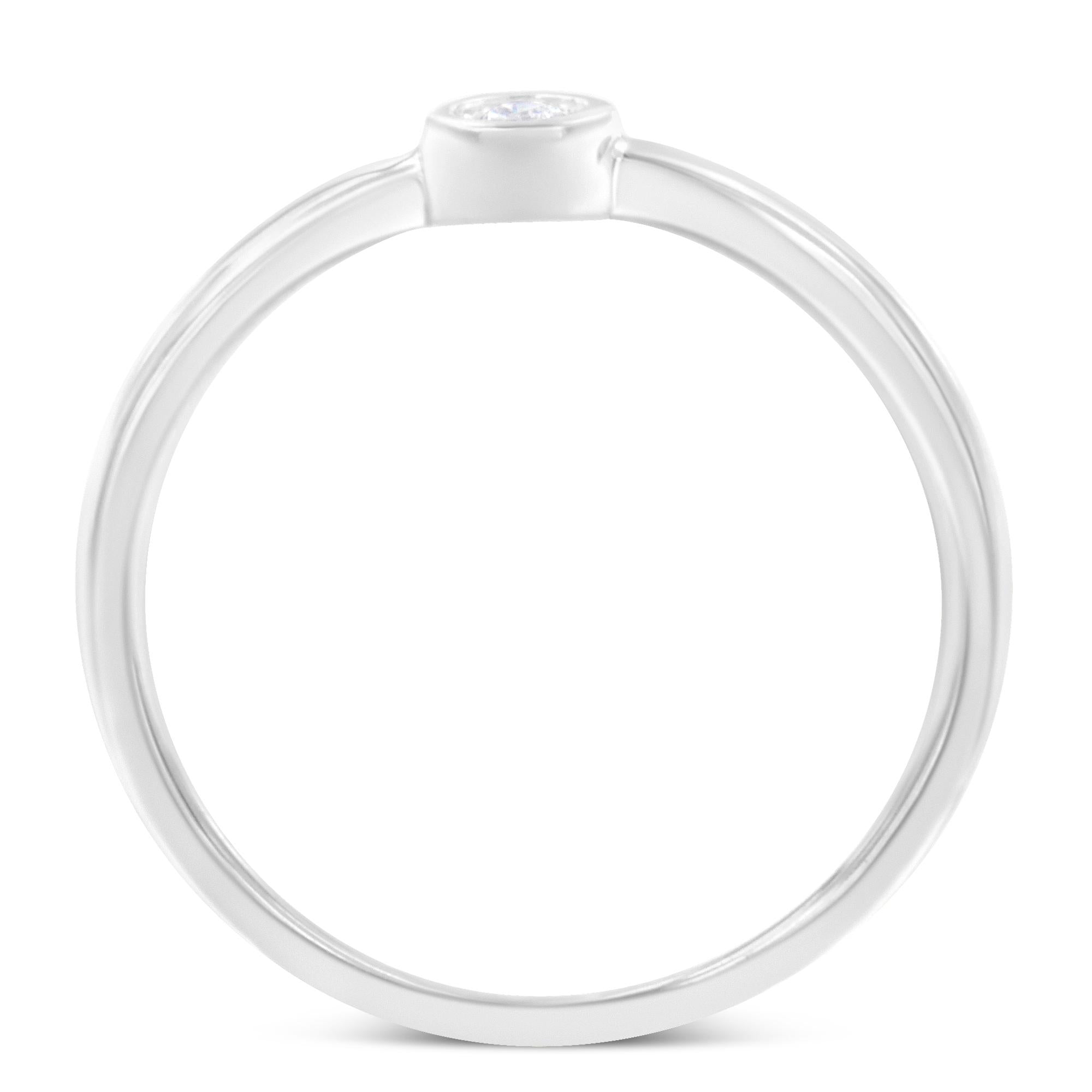 Anello con promessa in argento sterling 925 con diamanti incastonati a forma rotonda (0,05 ct, colore JK, purezza I1-I2) - Friggin Jewelry