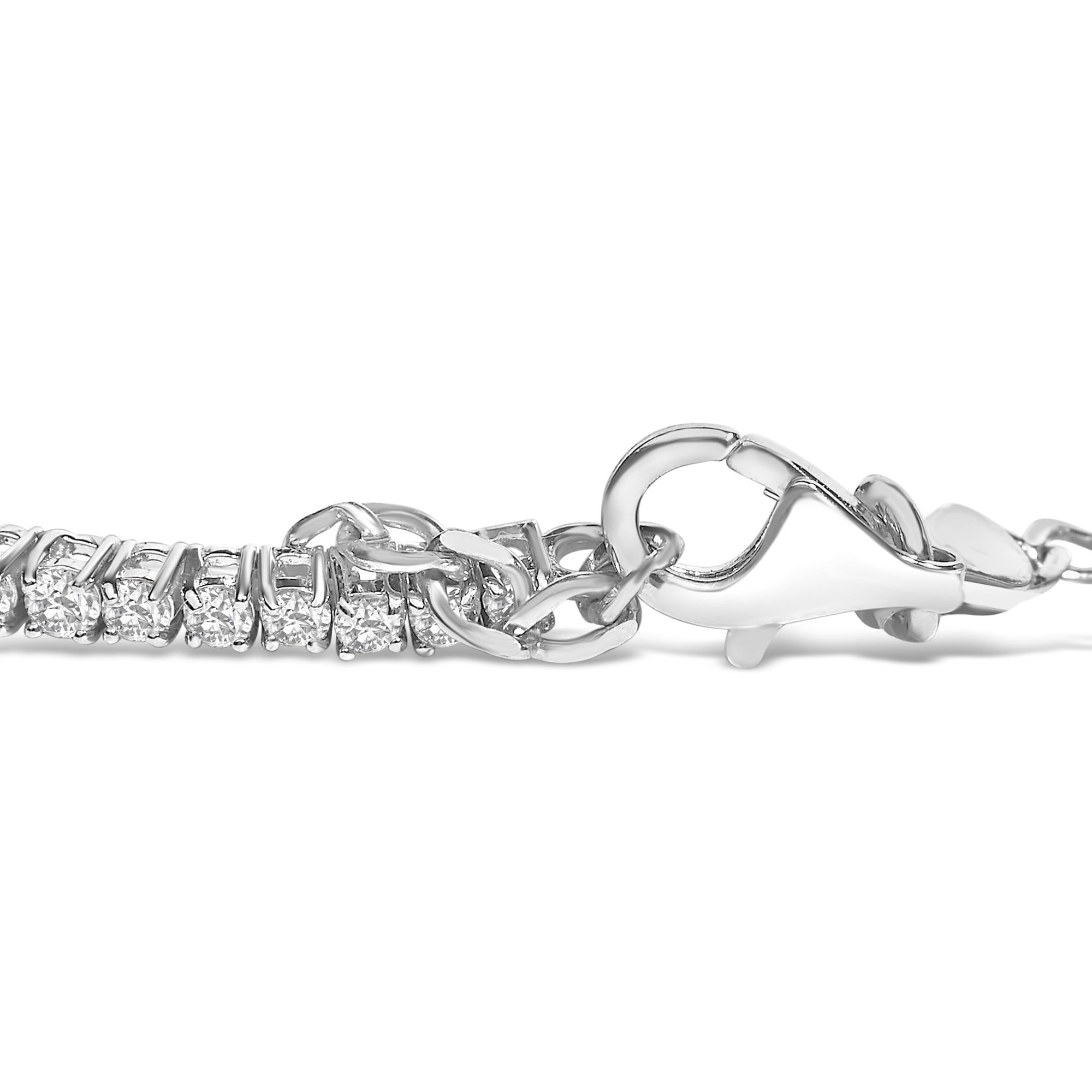.925 Sterling Silver Created Ruby and Sapphire Adjustable Tennis Chain Bracelet - Friggin Jewelry