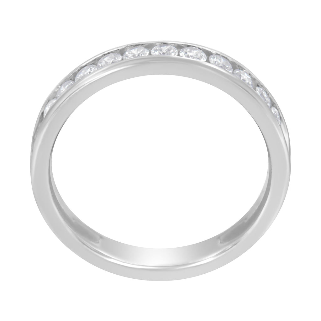 Anillo de oro blanco de 14 quilates con diamantes de 1/2 ct (color IJ, claridad I2-I3) - Friggin Jewelry