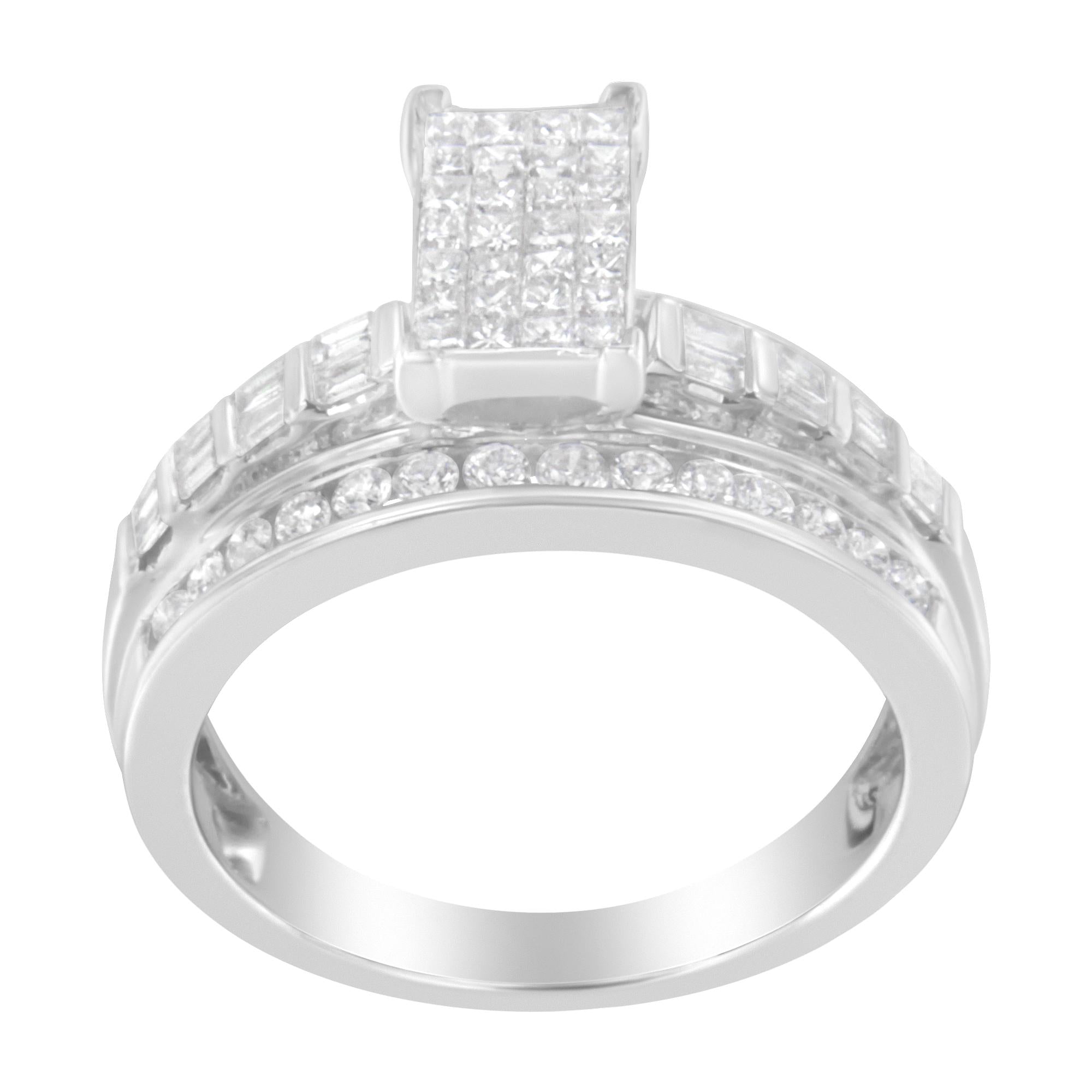 10KT White Gold Diamond Composite Ring (1 cttw, H-I Color, SI2-I1 Clarity) - Friggin Jewelry