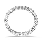 Anillo de eternidad en oro blanco de 14 quilates con diamantes cultivados en laboratorio de 1,00 quilates y engaste en garras compartidas (color FG, VS1-VS2) - Friggin Jewelry