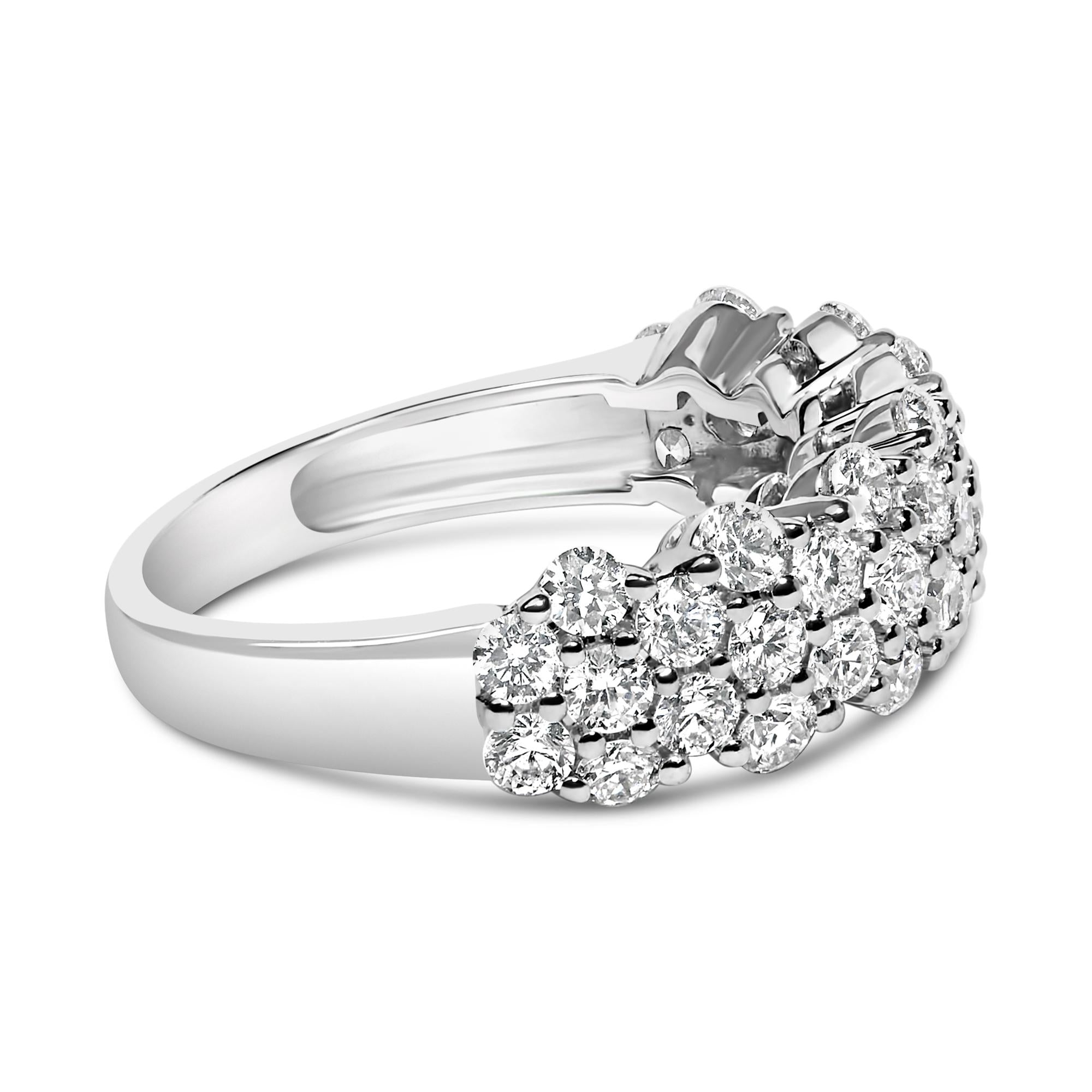 .925 Sterling Silver 2.0 cttw Lab Grown Diamond Scattered Band Ring (F-G Color, VS1-VS2 Clarity) - Friggin Jewelry