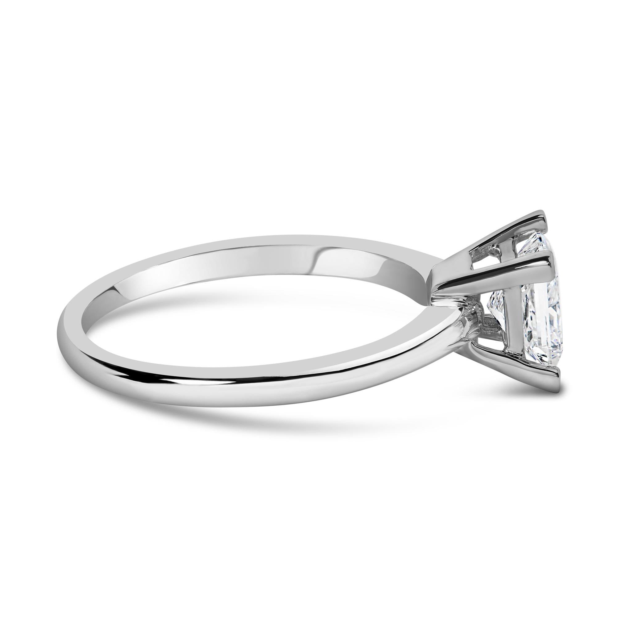 14K White Gold 1.0 Cttw Princess Lab-Grown Diamond Solitaire Engagement  Ring (F-G Color, VS1-VS2 Clarity) - Friggin Jewelry