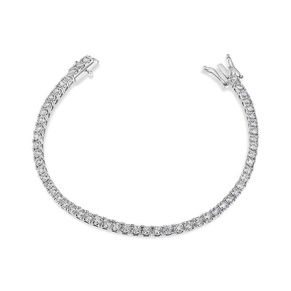 Bracciale tennis da 7" in oro bianco 14 carati con diamanti taglio brillante coltivati ​​in laboratorio da 2,0 ct (colore FG, purezza VS2-SI1) - Friggin Jewelry