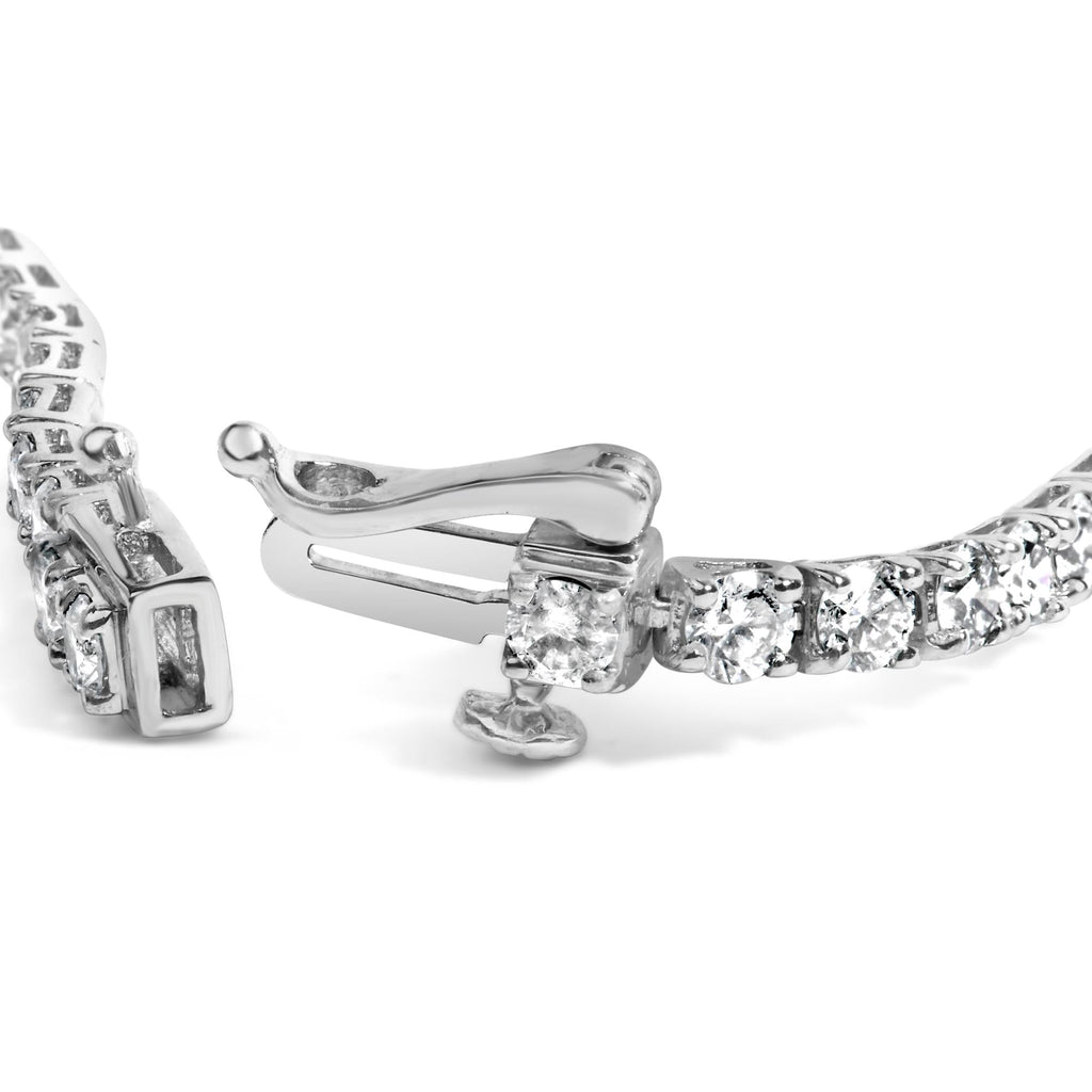 Pulsera de tenis de oro de 14 quilates con diamantes cultivados en laboratorio de 5,0 quilates (color FG, claridad VS1-VS2) - 7,25 pulgadas - Friggin Jewelry