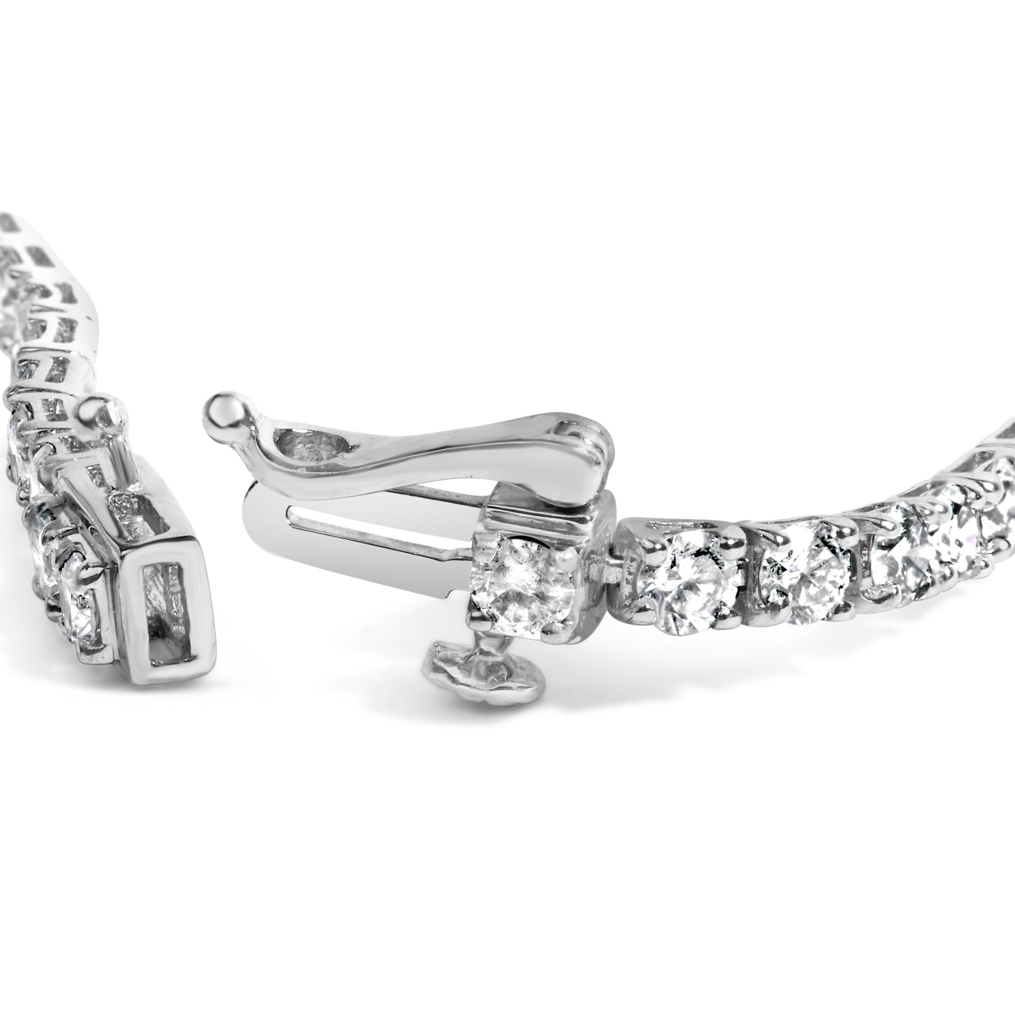 14K Gold 5.0 Cttw Lab Grown Diamond Tennis Bracelet (F-G Color, VS1-VS2 Clarity) - 7.25" Inches - Friggin Jewelry