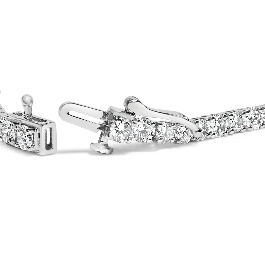 Bracciale tennis classico in oro bianco 14 carati con diamanti coltivati ​​in laboratorio da 6,00 ct - 7,25" - Friggin Jewelry