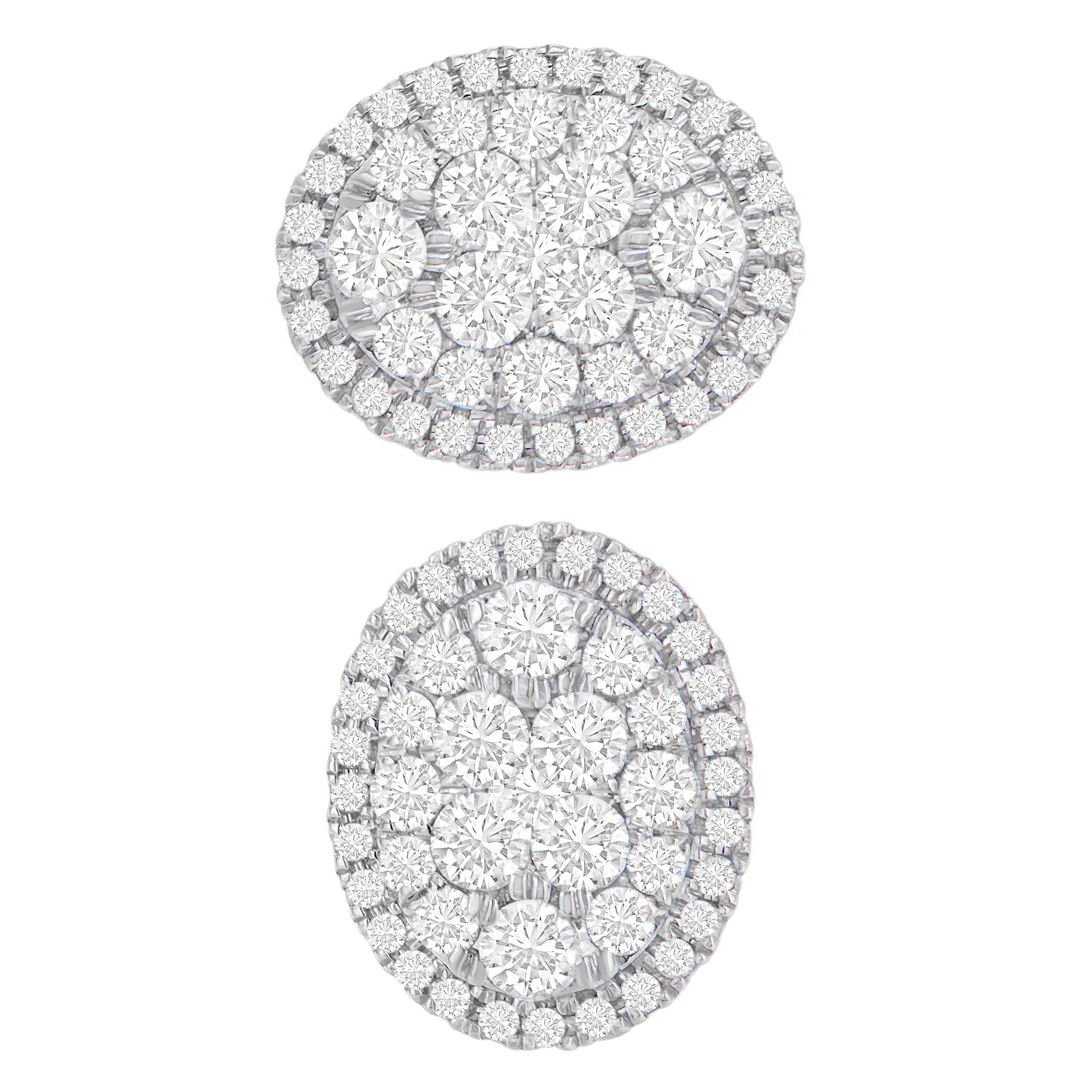 14K Yellow Gold 1 3/4 cttw Round Cut Diamond Earrings (H-I, I1-I2) - Friggin Jewelry