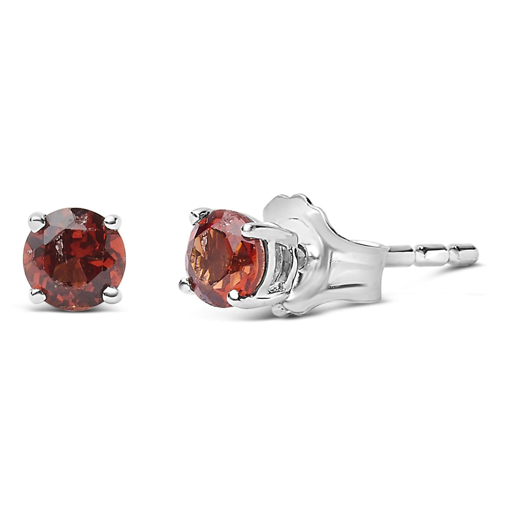 Pendientes solitarios de plata de ley 925 de 3,5 mm con piedra de nacimiento (selección de piedra preciosa) - Friggin Jewelry