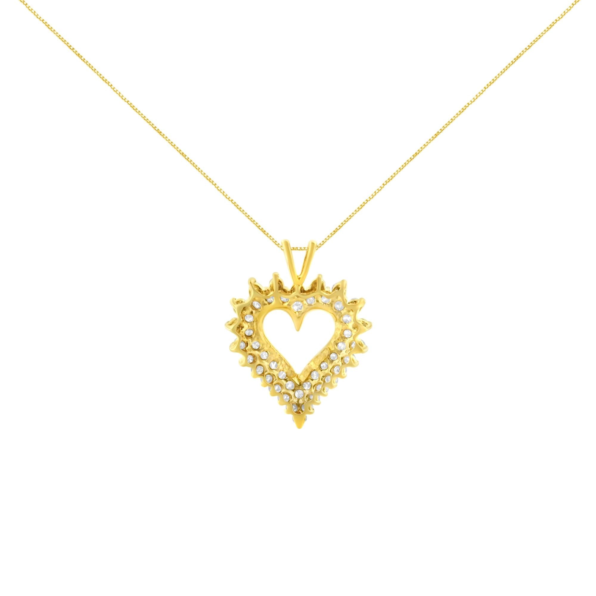 .925 Sterling Silver 3.00 Cttw Round Cut Diamond Cluster Heart 18" Pendant Necklace (K-L Color, I1-I2 Clarity) - Friggin Jewelry