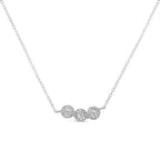 Collar con colgante de diamantes redondos en plata de ley (1/4 ct, color HI, claridad I2-I3) - Friggin Jewelry