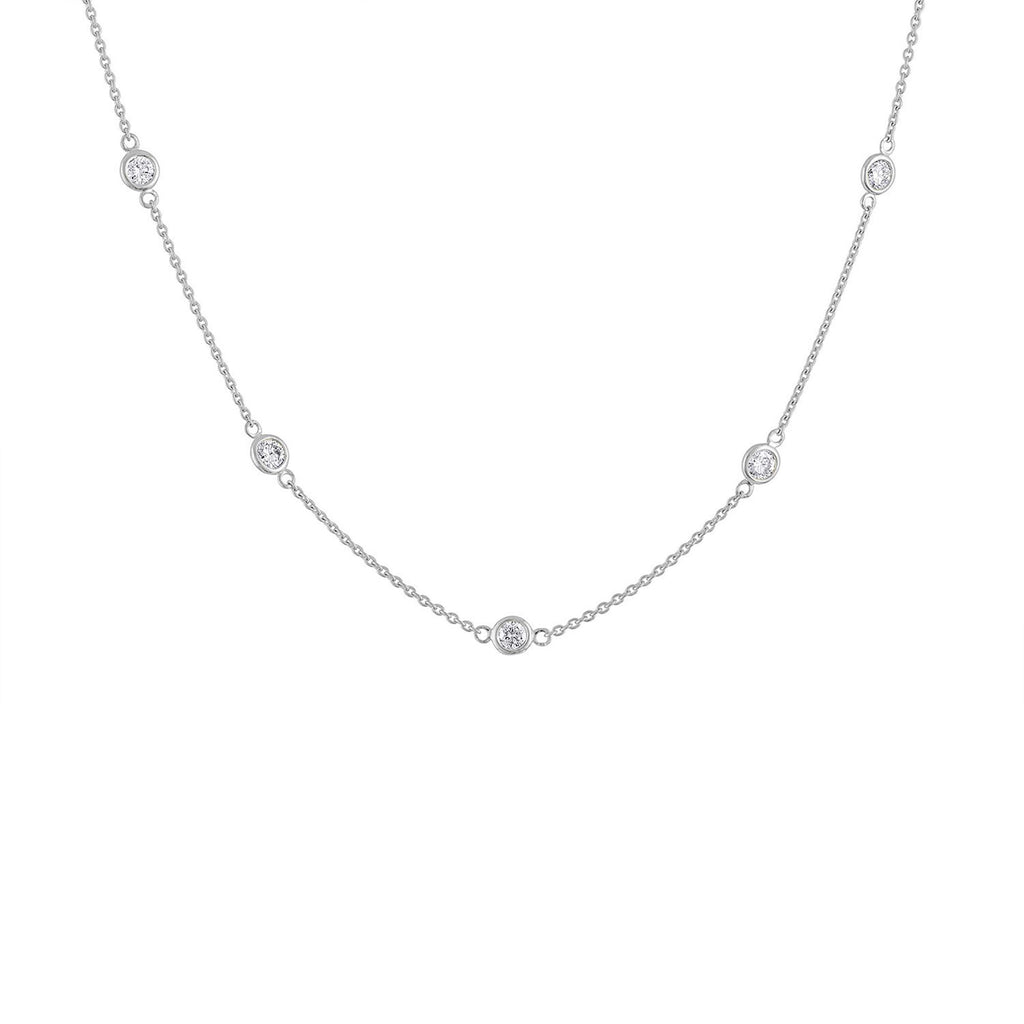 Collar de diamantes en oro de 14 quilates (1 1/10 cttw, color HI, claridad VS2-SI1) - Friggin Jewelry